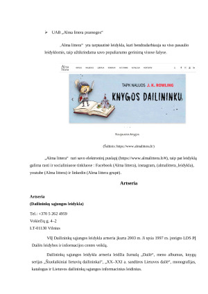 Leidyklų apibūdinimai (praktinė užduotis).. Paveikslėlis 3