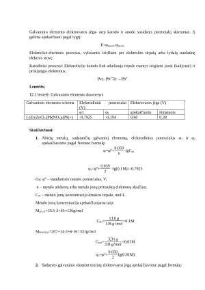 Galvaninio elemento elektrovaros jėgos nustatymas ir vandeninių tirpalų elektrolizė. Paveikslėlis 2