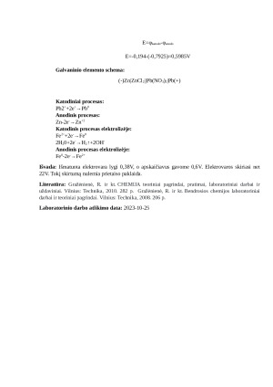 Galvaninio elemento elektrovaros jėgos nustatymas ir vandeninių tirpalų elektrolizė. Paveikslėlis 3