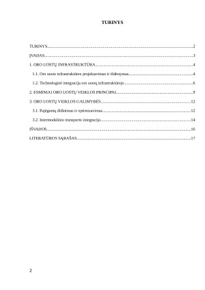 ORO UOSTŲ INFRASTRUKTŪRA, VEIKLOS PRINCIPAI IR GALIMYBĖS. Paveikslėlis 2