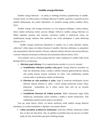 Sandėlio atsargų išdavimas