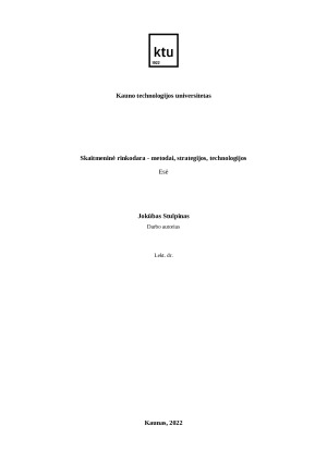 Skaitmeninė rinkodara - metodai, strategijos, technologijos