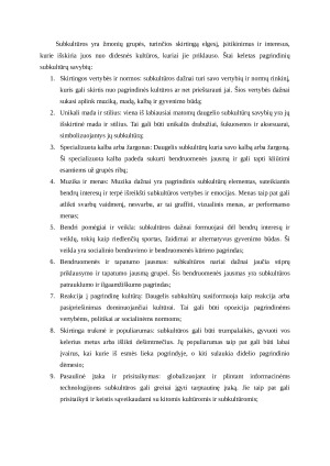 Subkultūros. Paveikslėlis 1