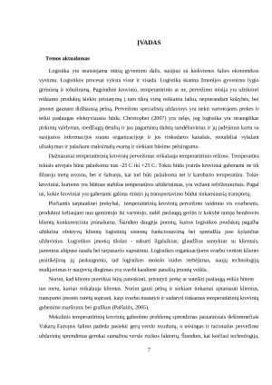 TEMPERATŪRINIŲ KROVINIŲ PERVEŽIMO OPTIMIZAVIMAS LOGISTIKOS ĮMONĖJE. Paveikslėlis 7