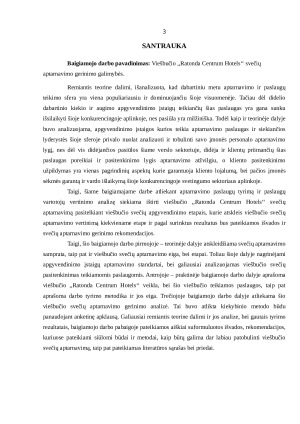 Viešbučio ,,Ratonda centrum hotels" svečių aptarnavimo gerinimas. Paveikslėlis 3