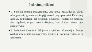 Padavimai (6 kl.), skaidrės su užduotimis pagal atnaujintų programų rekomendacijas. Paveikslėlis 7