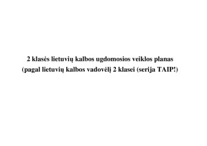  2 klasės lietuvių kalbos ilgalaikis planas 2025m