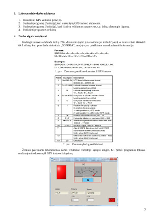 GPS imtuvo duomenų nuskaitymas ir išrinkimas. Paveikslėlis 3