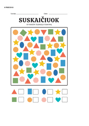 Matematikos pamokos planas 1 klasei: Vienaženklių sudėtis iki 10. Paveikslėlis 10