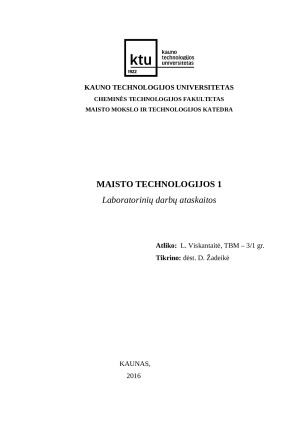 Grūdų cheminės sudėties ir technologinių savybių nustatymas