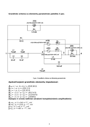 Harmoninės srovės grandinės analizė. Paveikslėlis 4