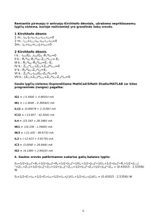 Harmoninės srovės grandinės analizė. Paveikslėlis 6