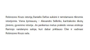 Danielis Defo. „Robinzonas Kruzas”. Paveikslėlis 2