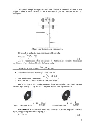 Hidromechanikos laboratorinių darbų ataskaita. Paveikslėlis 9