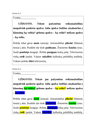 Pamokos planas: Skirtingų laikų veiksmažodžiai pasakojime. Paveikslėlis 5