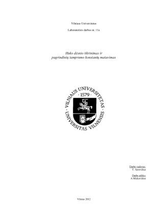 Huko dėsnio tikrinimas ir pagrindinių tamprumo konstantų matavimas. Paveikslėlis 1