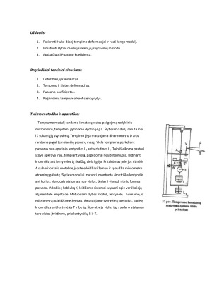 Huko dėsnio tikrinimas ir pagrindinių tamprumo konstantų matavimas. Paveikslėlis 2