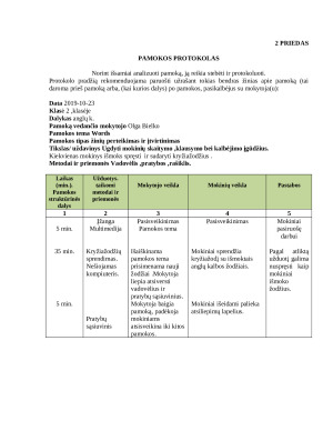 Mokinių skaitymo, klausymo bei kalbėjimo įgūdžių lavinimas, pamokų planas. Paveikslėlis 2