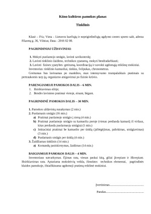 Pamokų planai: tinklinis, krepšinis.. Paveikslėlis 1