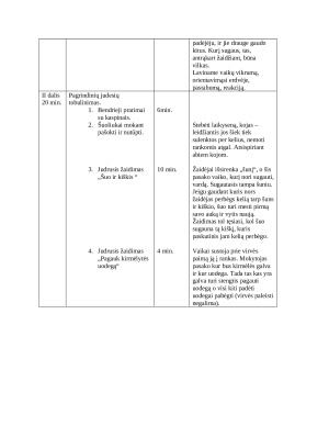 Sporto pamokos planas ir rekomendacijos. Paveikslėlis 2