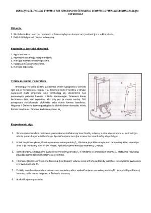 Inercijos elipsoido tyrimas bei Heigenso ir Šteinerio teoremos tikrinimas bifliariąja plokštele. Paveikslėlis 2