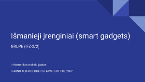 Išmanieji įrenginiai (smart gadgets). Paveikslėlis 1