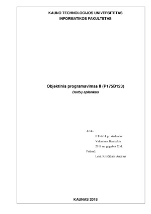 Objektinis programavimas 2. Pratybų ataskaitos. Paveikslėlis 1