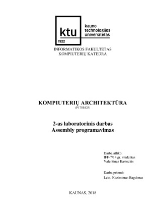 Assembly programavimas