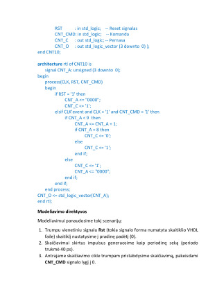 Skaitiklių modeliavimas ModelSim. Paveikslėlis 2