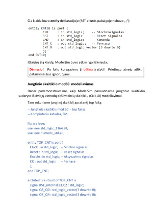 Skaitiklių modeliavimas ModelSim. Paveikslėlis 4