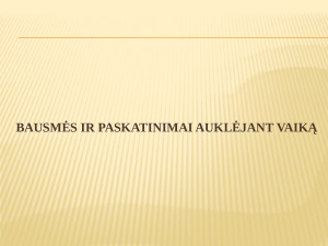 Bausmės ir paskatinimai auklėjant vaiką. Paveikslėlis 1