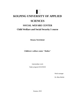 Children's welfare center Shelter