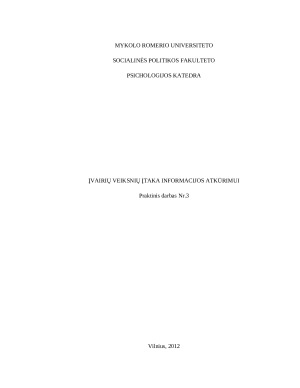 Įvairių veiksnių įtaka informacijos atkūrimui