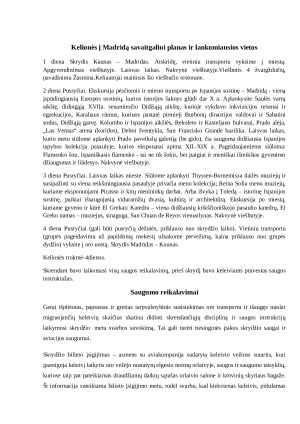 Kelionės  paslauga savaitgaliui kelionės maršrutu. Paveikslėlis 3