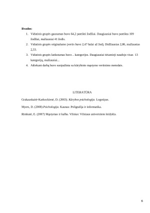 Kūrybinio mąstymo užduoties analizė. Praktinis darbas. Paveikslėlis 6