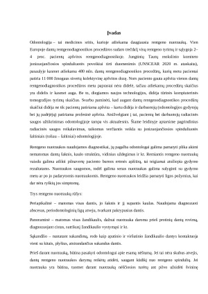 Panoraminis rentgenas. Paveikslėlis 1