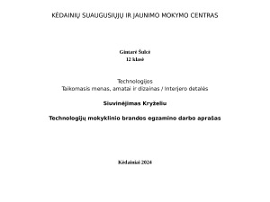 Siuvinėjimas Kryželiu. Paveikslėlis 1