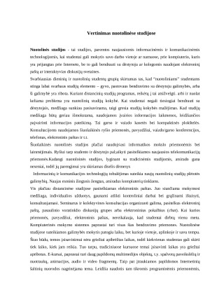 Vertinimas nuotolinėse studijose. Paveikslėlis 1