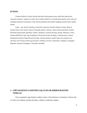 Juostos upės baseino vandens išteklių naudojimas ir apsauga. Paveikslėlis 3