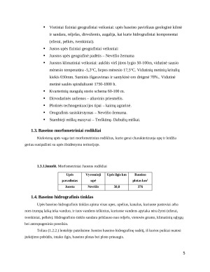 Juostos upės baseino vandens išteklių naudojimas ir apsauga. Paveikslėlis 5