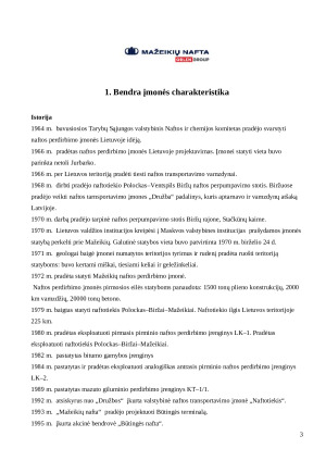 Mažeikių nafta. Praktikos ataskaita. Paveikslėlis 2
