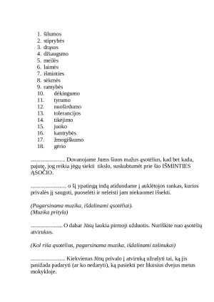 Dešimtokų išleistuvės. Scenarijus. Paveikslėlis 2
