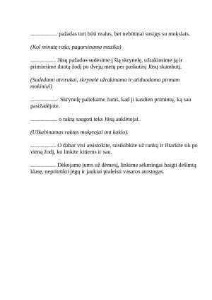 Dešimtokų išleistuvės. Scenarijus. Paveikslėlis 3