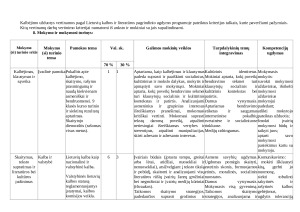 Lietuvių kalbos ir literatūros pamokų ilgalaikis planas 9 klasei. Paveikslėlis 2