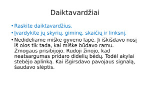 Morfologija. Užduotys