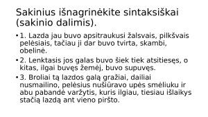 Sintaksinis sakinių nagrinejimas. Užduotys. Paveikslėlis 5