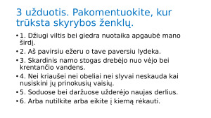 Vienarūšės sakinio dalys. Teorija ir užduotys. Paveikslėlis 10