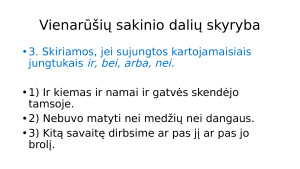 Vienarūšės sakinio dalys. Teorija ir užduotys. Paveikslėlis 9