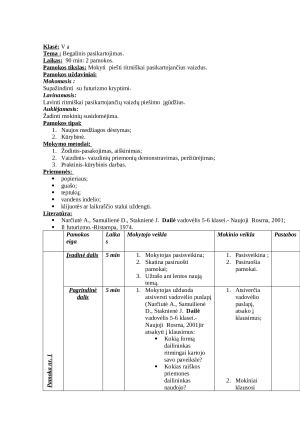 Begalinis pasikartojimas. Pamokos planas. Paveikslėlis 1