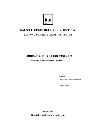 Kietojo kuro peleningumo nustatymas